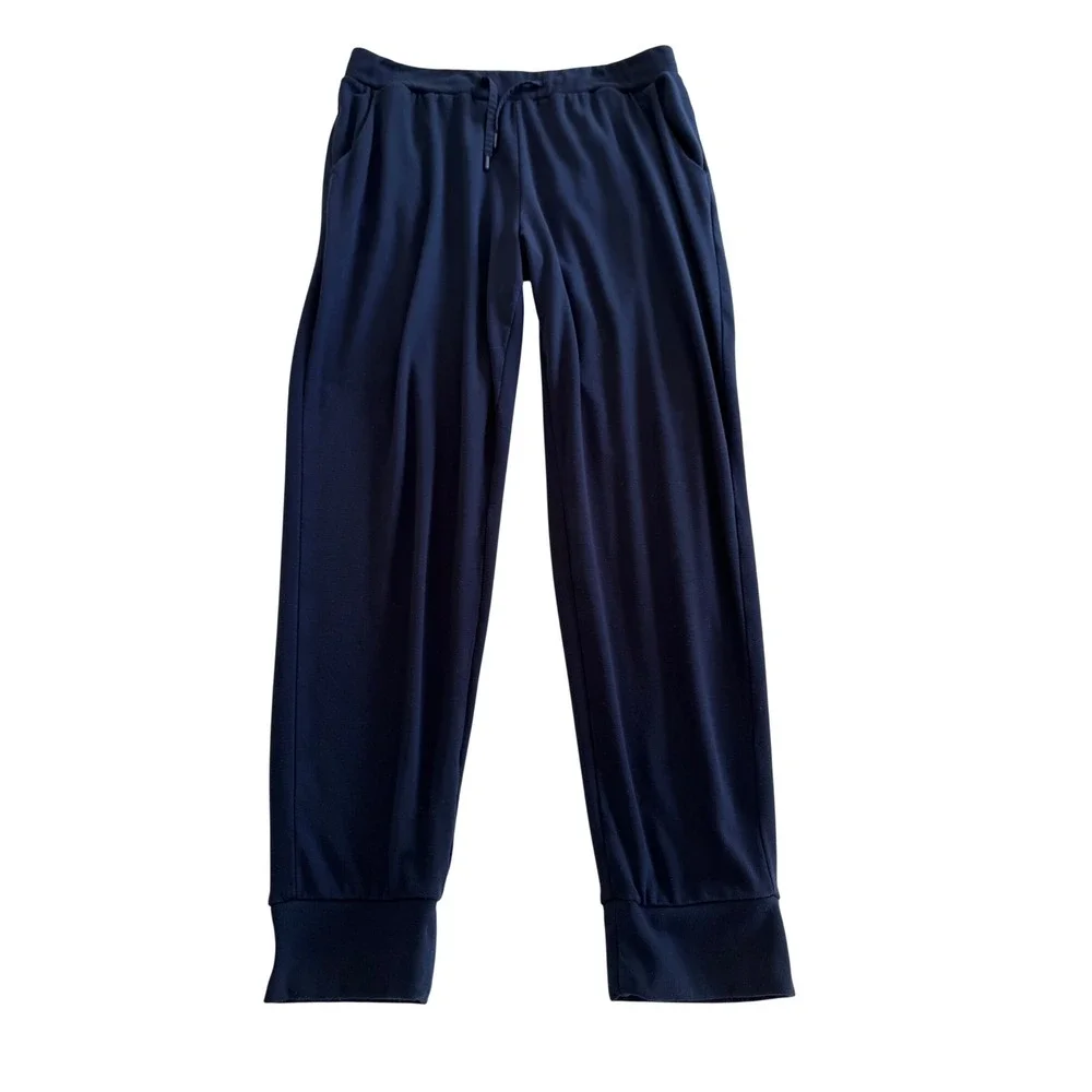 Cozy Earth Women's L Navy Bamboo Joggers Ultra Soft Luxury Lounge Travel Pants - Picture 2 of 6